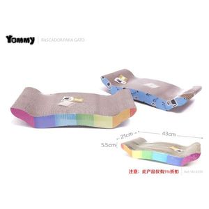 Tappetino Tiragraffi per Gatti Yommy 43cm Design Arcobaleno per Gatti da Interno - Product Image 1