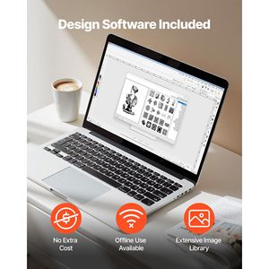 Macchina da Taglio Vinile con Rilevamento Automatico dei Bordi, Due Lame e Compatibilità con Software di Taglio per Forniture Artigianali - Product Image 3