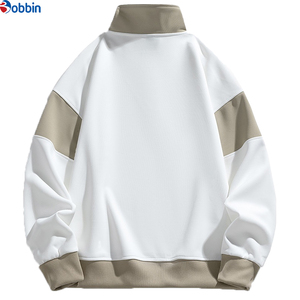 Sudadera con capucha unisex de forro polar extragrande, diseño personalizable, con bloques de color, cremallera de 1/4, transpirable y de alta calidad. - Product Image 2