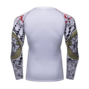 บริการ OEM เสื้อคอมเพรสชั่นผู้ชายคุณภาพสูง ผลิตตามสั่ง ขายดี แห้งเร็ว ระบายอากาศได้ดี ผลิตจากผ้าสแปนเด็กซ์/โพลีเอสเตอร์ - Product Image 2