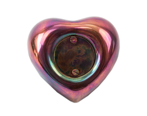 Luxury Red Heart Shaped Pet Cremation Urn with Gold Paw Print <b>Memorial</b> Ashes Keepsake for Dogs & Cats - Product Image 6