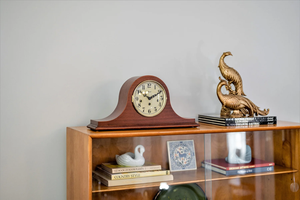 Modern Whole Wood Made Desk <b>Clock</b> Quartz Table Mantle <b>Clock</b> with Needle Display - Product Image 2