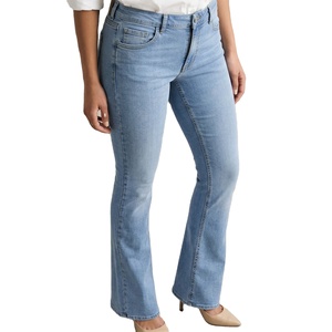 Jeans en denim stretch respirant bleu clair pour femme, coupe skinny, style boyfriend, 12 oz - Product Image 6