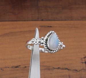 925 Sterling <b>Silver</b> Bezel Setting Rainbow Brilliant Cut Handmade Classic Boho Dainty <b>Solitaire</b> Gemstone <b>Ring</b> Wedding Party - Product Image 6