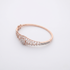 18K <b>Solid</b> Rose <b>Gold</b> Lab Grown Diamond Engagement Bracelet Women Bridal Wedding Fine Jewelry Gift IGI - Product Image 1