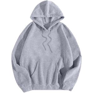 เสื้อฮู้ดดี้ผู้หญิงสำหรับฤดูหนาว ผ้าฝ้ายฟลีซ 100% เป็นมิตรกับสิ่งแวดล้อม ระบายอากาศได้ดี กันลม ปักลาย ฮู้ดดี้ขนาดใหญ่ โลโก้ด้านหน้าแบบเรียบง่าย รับผลิตแบบ OEM - Product Image 1