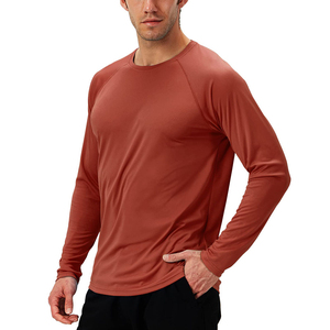 Men Long Sleeve <b>Raglan</b> T-Shirt Solid Color O-Neck Quick Dry Slim Fit Casual Athletic <b>Top</b> 100% Polyester Knitted Fabric - Product Image 5