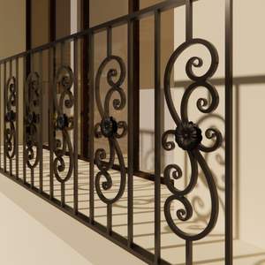 Rampe de balcon de villa moderne en fer forgé de haute qualité avec un design élégant pour une protection extérieure sûre, résistante à la rouille - Product Image 3