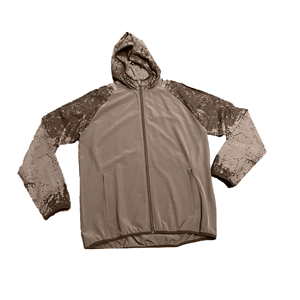 Veste en polaire à capuche pour homme, couleur unie, fermeture éclair, style décontracté, automne, manches régulières, matière polyester - Product Image 6
