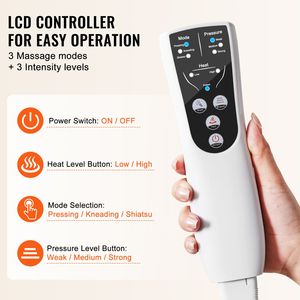 Massaggiatore per Polpacci a Compressione d'Aria a 3 Modalità con Calore e 2 Livelli di Riscaldamento per un Efficace Sollievo alle Gambe - Product Image 3