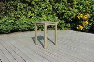 Mesa Auxiliar Minimalista de Madera de Teca para Exteriores, Resistente a la Intemperie, Muebles de Jardín - Product Image 6