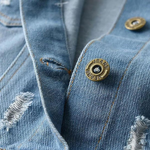 Veste en jean tendance en coton pour enfants, pour garçons et filles, look moderne et élégant pour l'école, les fêtes et les tenues décontractées de tous les jours - Product Image 6