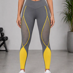 Legging femme bicolore de qualité supérieure, nouveau design unique, respirant, best-seller - Product Image 1