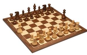 Pions d'échecs Staunton américains de luxe, taille tournoi 4.1 King, en sheesham et bois de buis, au meilleur prix - Product Image 4