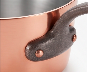 Rose Gold Polish Copper Sauce <b>Pan</b> With Stainless Steel Interior And Metal <b>Handle</b> For Kitchenware And Induction Cookers Use - Product Image 3