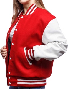 Ribbed Cuff Plus Size Unisex <b>Varsity</b> <b>Jacket</b> Custom Letterman OEM Casual Sportswear Wool Baseball <b>Jacket</b> For Winter - Product Image 5