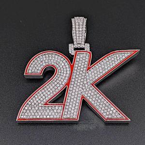 Colgante de Letra Personalizado de Lujo, Estilo Hip Hop, con Moissanita VVS de Corte Redondo, Plata de Ley 925, Certificado IGI, Collar con Colgante - Product Image 3