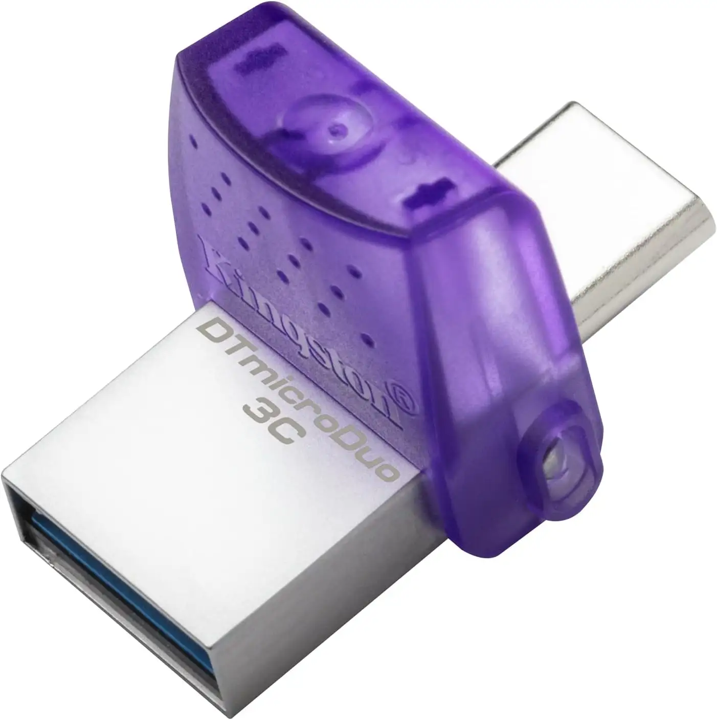 Kingston DataTraveler microDuo 3C 64GB 128GB 256GB USB-C & USB-A Flash Drive kecepatan hingga 200 MB/s USB 3.2 Gen 1 Duo konektor