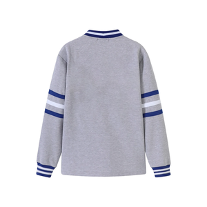 New 2026 Hampton University Heather Grey Fleece V-Neck <b>Cardigan</b> Custom Sorority Wear <b>Button</b> Front Bulk Wholesale Manufacturer - Product Image 2