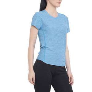 Camiseta de Verano Duradera para Mujer, de Secado Rápido, Antiarrugas, Transpirable, Ajustada, Ropa Deportiva, Antibacteriana, Servicio OEM, Top Estampado - Product Image 2