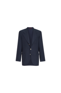 Blazer de cérémonie bleu marine pour homme, en sergé tissé, uniforme scolaire, taille adulte - Product Image 2