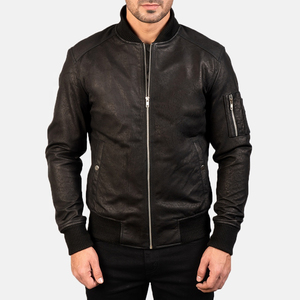 Fashionable Customized <b>Sheep</b> <b>Skin</b> Bomber <b>Jacket</b> Canvas Stand Windproof Anti-Bacterial High Quality Winter <b>Jacket</b> Made Pakistan - Product Image 4