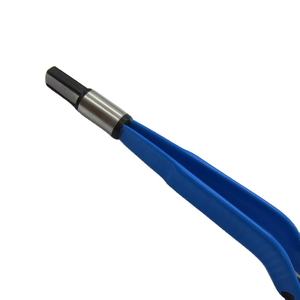 Forceps bipolaires professionnels, instrument chirurgical, couleur bleue, certifié CE, fonctionnement manuel, pour usage médical - Product Image 2