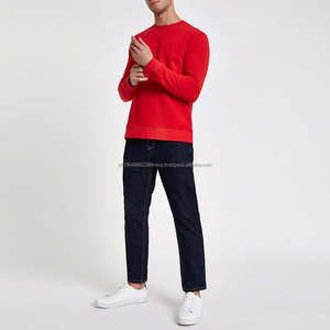 เสื้อสเวตเตอร์คอกลมของผู้ชายเสื้อสเวตเตอร์คอกลมใส่ได้ทั้งชายและหญิงผ้าคอตตอนสีพื้นปักลายสำหรับ500gsm - Product Image 2