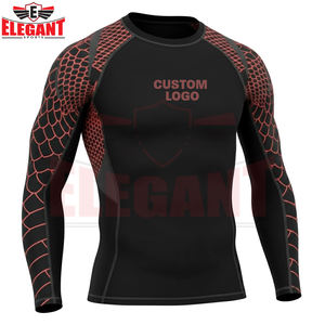 Ensemble Rash Guard et Short de Compression BJJ Respirant Écologique Séchage Rapide Double Couche Vêtements de Sport pour Entraînement MMA - Product Image 4