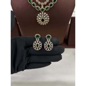 Indian Ethnic Gold Plated Bridal Necklace Set-Neha Victorian Peace Design - Product Image 4
