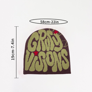 Bonnet tricoté unisexe OEM personnalisé de haute qualité 100 % acrylique, avec étiquette tissée teinte à la lettre, pour l'hiver, le ski et le pêcheur, modèle adulte courant - Product Image 2