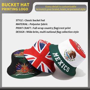 Sombrero de Pescador con Protección Solar, Bandera Nacional, Camuflaje Vaquero, Bordado Digital, Eoin Winston, Casual, Deportivo, para Exteriores - Product Image 3