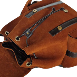 Sac à dos seau marron pour homme, nouveau design, durable, grande capacité, sac de voyage, doublure en polyester - Product Image 5