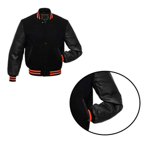 Best Design High Quality Wool Customized Body Genuine <b>Leather</b> Arms Letterman College baseball Varsity <b>Jacket</b> - Product Image 3