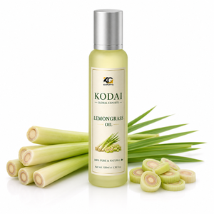 Aceite Esencial de Limoncillo de Tamil Nadu 100% Puro y Natural de Primera Calidad, Destilado al Vapor, para Aromaterapia y Cuidado Facial, Kodai Global Export - Product Image 1