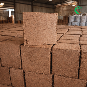Blocs de tourbe de coco en vrac 5kg, briques à faible EC, expansion 80-85L, palettisés, sous film rétractable, export pour marchés internationaux, agriculture - Product Image 2