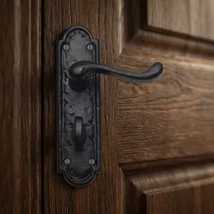 Good Quality Modern Iron Black Lever Latch Door Handle <b>Security</b> <b>Lock</b> Set Hotel Villa Bedroom Bathroom Available At Good Price - Product Image 2