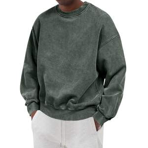 Sweat-shirts pour hommes de haute qualité, tendance, effet délavé, coupe ample, style streetwear - Product Image 2