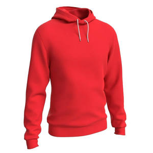 Men Winter Sports Casual Wear 100% Cotton Print Hoodies with Custom Logo Design Street Wear Men's Red Hooded Sweatshirt Regular - Product Image 1