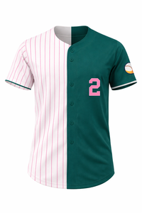 Nouveau design de maillot de baseball unisexe, deux tons, respirant, 100% polyester, manches courtes, sangle réglable, taille plus, fabrication OEM - Product Image 3