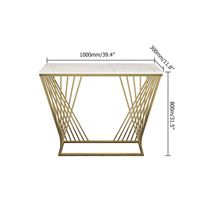 Table console en métal artisanale avec plateau en marbre, design moderne, mobilier de luxe pour salon, utilisation hôtelière, personnalisable, facile à nettoyer
