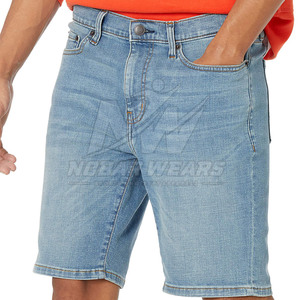 Shorts en jean pour hommes, matière en coton respirante, confortables, mode estivale, production directe d'usine - Product Image 5
