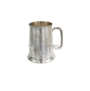 Nickle Plated Medieval <b>Mug</b> for Drinking Ware New Brass <b>Mug</b> Latest Medieval Tankard <b>Mug</b> in Wholesale Price New Medieval - Product Image 2