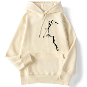 Sudadera Larga Informal de Invierno para Mujer, 100% Poliéster, Bolsillo Frontal, Diseño Estampado Elástico, Estilo Urbano con Felpa Lavada - Product Image 6