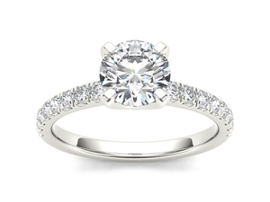 Anillo Solitario Clásico de Diamante Cultivado en Laboratorio de 1 Quilate, Oro Sólido de 14K, Corte Brillante Redondo VS VVS EF, para Uso Diario, Boda, Estilo Moderno - Product Image 4