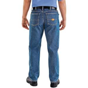 Custom <b>Men's</b> Casual High Street <b>Relaxed</b> <b>Fit</b> <b>Jeans</b> High Waist Mid Waist Straight Solid Print Color Knitted for Summer Autumn - Product Image 2