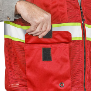Chaleco de Seguridad Reflectante de Alta Visibilidad ANSI Clase 2, Impermeable, con Luces LED, Ligero, para Motocicleta, Construcción y Seguridad - Product Image 2