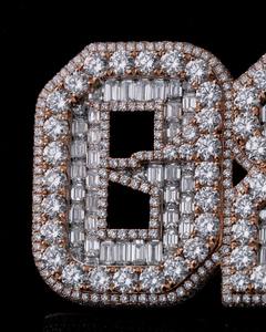 Pendentif en Moissanite Diamant Certifié IGI Coupe Brillante VVS Plaqué Or Rose Style Glacé RB Gems, Bijoux Fins en Or 14K - Product Image 4