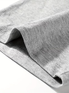 T-shirt décontracté pour homme 100 % coton, couleur unie, col rond, manches courtes, coupe classique, en jersey tricoté, sans motif - Product Image 4