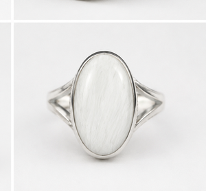 White Selenite site <b>Ring</b> Wholesale Lot Price Natural Gemstone Birthstone may Jewelry <b>Rings</b> for Women <b>Dainty</b> <b>Rings</b> Handmade - Product Image 2